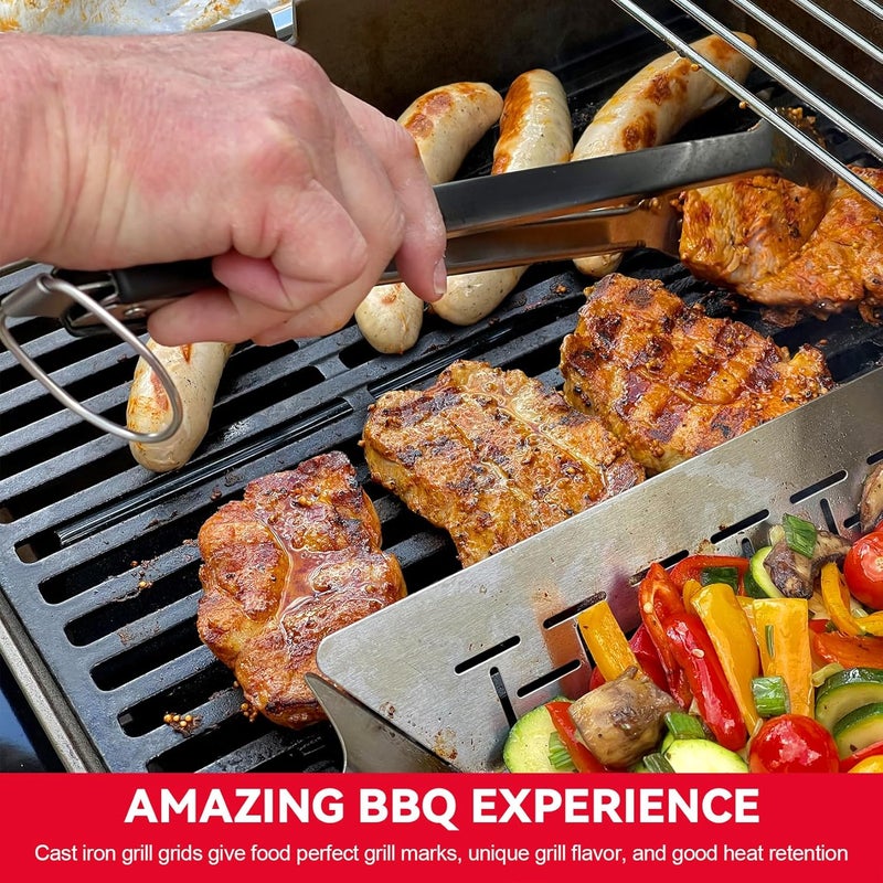 GGC 19.5" Grill Grates for Weber Genesis 300 Series, 7524/7528 Grill Parts Replacement for Weber E-310, E-320, E-330, S-310, S-320, S330, EP-310, EP-320, EP-330, 2 PCS Cast Iron Cooking Grid - Image 5